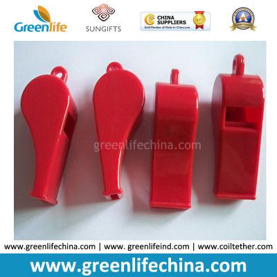 China Red High Quality Shinny Surface Plastic Promotional Whistle for School Office Party Alerting for sale