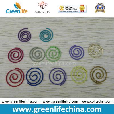 China Colorful Round Spiral Shape Fashionable Paper Clips Round Cord and Flat Cord Both Available for sale