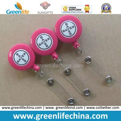 China China Factory ABS Shell High Quality Plastic Retractable Badge Reel Holder w/Custom Printing Label for sale