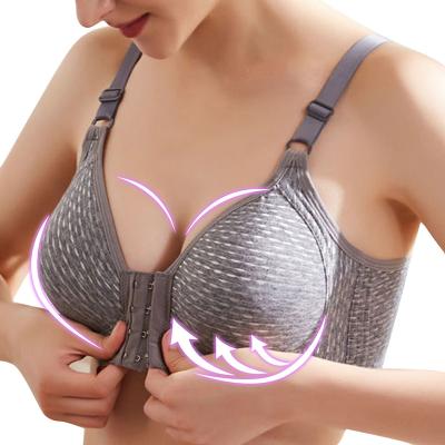 China Front Buckle Push Up Breathing QUICK DRY Bra Women Solid Color Plus Size Wireless Bra High Quality Hot Selling for sale