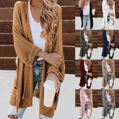 China Women's Breathable Fashion Loose Long Sleeve Cardigan Sweater Tops Outwear Coat for sale