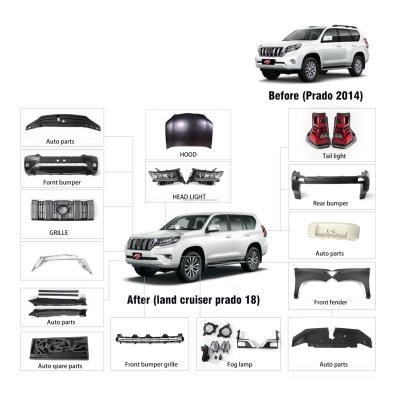 China PP New Arrival Car Conversion Facelift Upgrade Body Kits For Toyota Land Cruiser 2018 Prado 2014 Upgrade for sale