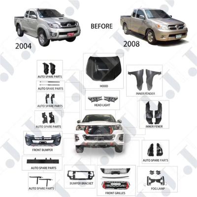 China Hot sale automotive parts factory price body kits for vigo upgrade from hilux to new rocco for sale