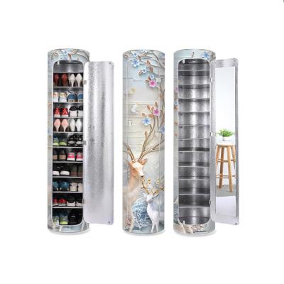 China Large High Quality Modern Individual Sliding Door Shoe Cabinet (The Other) Retro Adjustable Customizable Hallway for sale