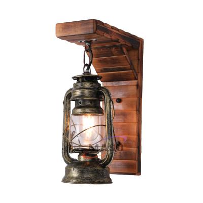 China Industrial Indoor Wall Mounted Lamp With Chinese Lantern Lamp Glass Cover for sale