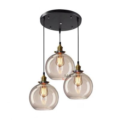 China Industrial Pendant Light Glass Chandelier Light Glass Ceiling Pendant Lamp for Home/Shop for sale