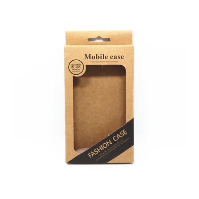 China Materials Manufacturer Low Moq Recycled Phone Case Kraft Paper Packaging Box With Window for sale