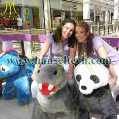 China Hansel stuffed animals / ride on toy animal walking toys plush animals motorized scooters for sale