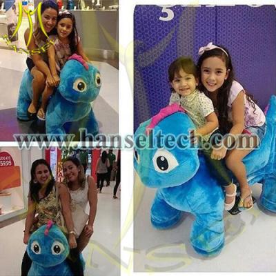 China Hansel CE certificate electric kids motorized plush riding animals plush motorized animals for sale