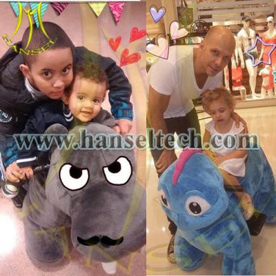 China Hansel horse riding animals battery powered animals riding toys plush motorized animals for sale