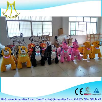 China Hansel attractive children kiddie ride coin family outdoor amusement moving park rides wholesale amusement zippy pets for sale