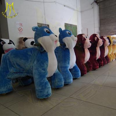 China Hansel ride cars kids ride on toys plush unicorn battery ride electric animal ride plush animal electric scooter rides for sale