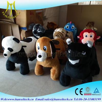 China Hansel arcade games coin operated electric toy cars for kids toy ride on bull toys plush animal electric scooter for sale