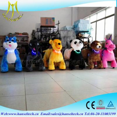 China Hansel children indoor amusement park ride on animals in shopping mall motorized plush riding animals children indoor for sale