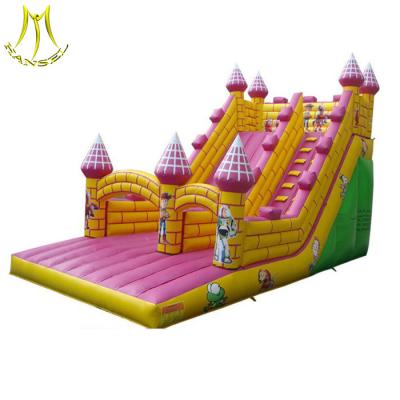 China Hansel stock pvc material commercial inflatable bounce house inflatable slide supplier for sale