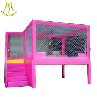 China Hansel children soft game indoor wooden playhouse indoor playhouse with slide for sale