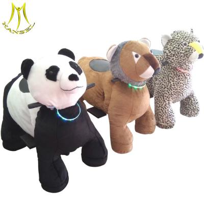 China Hansel wholesale moving toy car animal ride plush electrical animal toy car for sale