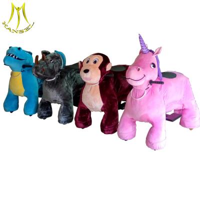 China Hansel hot-seling battery operated toy unicorn motorized plush animal in mall for sale