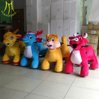 China Hansel  children outdoor play machine animal electronic toy animal plush rides for sale