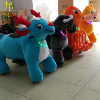 China Hansel  2018 low price steel frame plush animal electric scooter kids ride game machine for sale