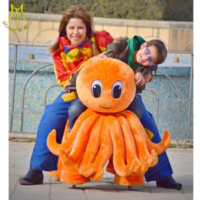 China Hansel amusement plush kid riding octopus toy motorized animal toy rides for sale