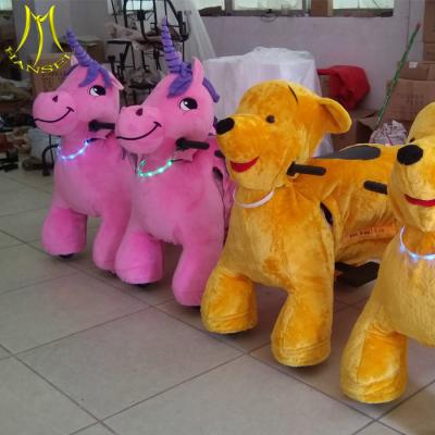 China Hansel outdoor park plush motorized animals electric kids scooter toys for sale