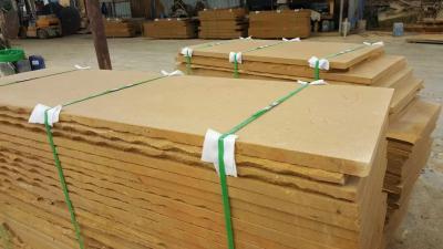 China Brushed Natural Sandstone Slabs Abrasion Resistance Excellent Durability for sale