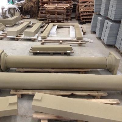 China Beige Sandstone Columns Natural Stone For Outsandwall Floor for sale