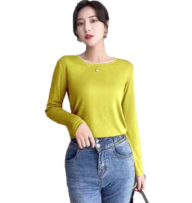 China 2021 New Autumn Spring Women's Shirt Fashion Blouse Shirts Korean Version O-neck Solid Color Long Sleeve Ladies QUICK DRY For Women for sale