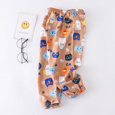 China Wholesale Children's Anti-Wrinkle Cotton Pajamas Cotton Mosquito Repellent Trousers Bloomers Summer Cool Pants for sale