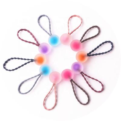 China Wholesale cute Korean version of the popular Princess Girl Hair Circle of a hair ornament color ball elastic band 10 for sale