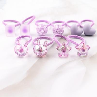 China Princess Hair Ring Children's headdress set of cute Korean version hair package pink elastic band hair ring 10 for sale