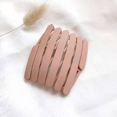 China Casual wholesale Korean fashion foldable headband for outdoor use retractable and changeable frosted headband with teeth for sale