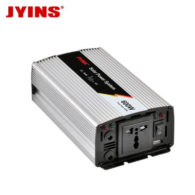 China 600W 12v dc to ac 110v/220v solar power inverter with solar charge controller 180x106x63mm for sale