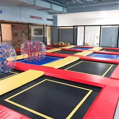 China With Custom Fabric 100% PP Mesh Bed Bungee Jumping Mat Fabric Professional Gymnastics Trampoline Protector Colorful Trampoline Mat for sale