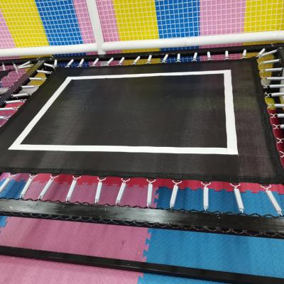 China With Protective Net PP Material Square Round Trampoline Mat Fabric Colored Custom Jumping Mat Fabric for sale