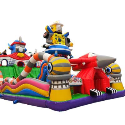 China Factory Made 0.55mm PVC Tarpaulin Plato Castles Big Castle Bouncy Bouncers Jump Inflatable Commercial Slide for sale