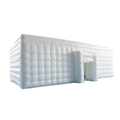 China 0.55mm PVC Tarpaulin OEM Factory Roof White Inflatable Igloo Cube Tent for sale