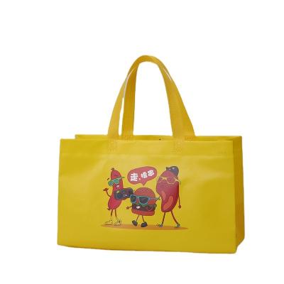 China Free PP Cartoon Design Of Nonwoven Bags Customized Training Handbag Education Institutions Advertising Customized Bags Printed Word Logo for sale