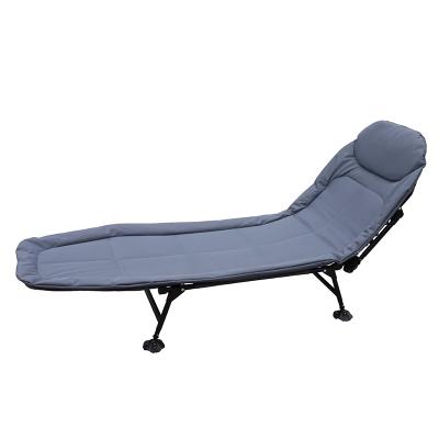 China 600D high quality adjustable pvc oxford fishing bedchair with rigid support fishing recliner chair for sale