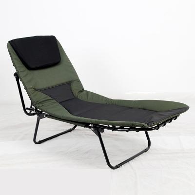 China 600D wholesale cheap price pvc oxford recliner chair with rigid support carp fishing bedchair for sale