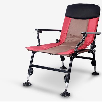 China Hot Sale Outdoor Carp Fishing Folding Chair Camping Recliner Chair With Adjustable Legs 60*46cm for sale