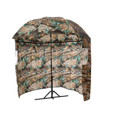 China Hot Selling EUROPEAN Camouflage Outdoor Fishing Umbrella Tent with Top Tilt and Sides Umbrella Shelter for sale