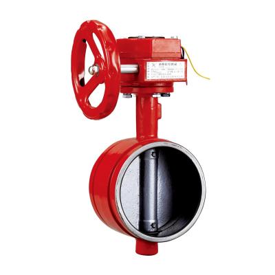 China Switch Signal Return Alarm Firefighting Flange Turbine Explosion Proof Explosion Proof Butterfly Valve for sale