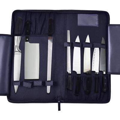 Cina Organizzatore di cuoio Cases Personalized Black 16.5x8x2 di Knife Bag Backpack del cuoco unico» in vendita