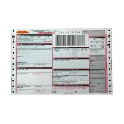 China paper & DHL Professional Custom Air Waybill Cardboard Barcode Self Adhesive Printing for sale