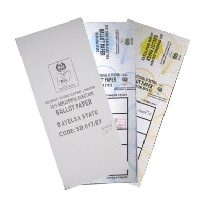 China paper & Cardboard Voting Multi-Thread Tickets Printing for Voting with Variable Numbers for sale