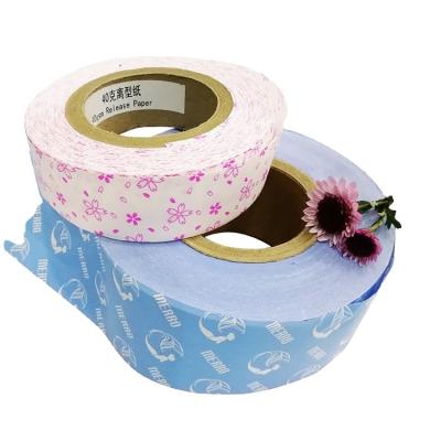 China Super Absorbent Silicone Release Paper Sanitary Napkin Peel Off Tape for sale