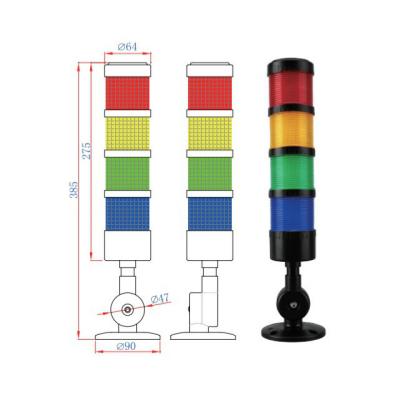 China CNC machine flashing led signal light 4 layers DC/AC 24v alarm beacon light led signal tower warning light for sale