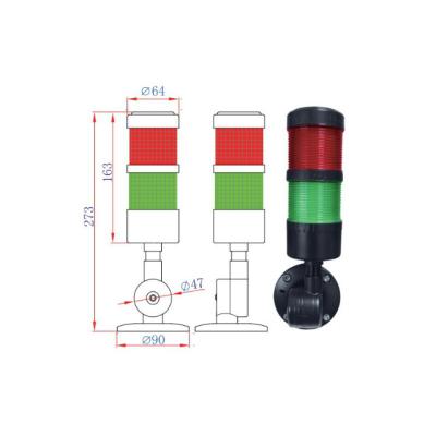 China 24V CNC Machine CNC Machine Alarm Buzzer 90DB 2 Layer Flash Warning Light Industrial Beacon for sale